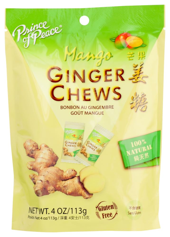 Prince Of Peace Ginger Chews With Mango - Digestive Aid for Women on the Go
| Prince Of Peace Ginger Chews With Mango -