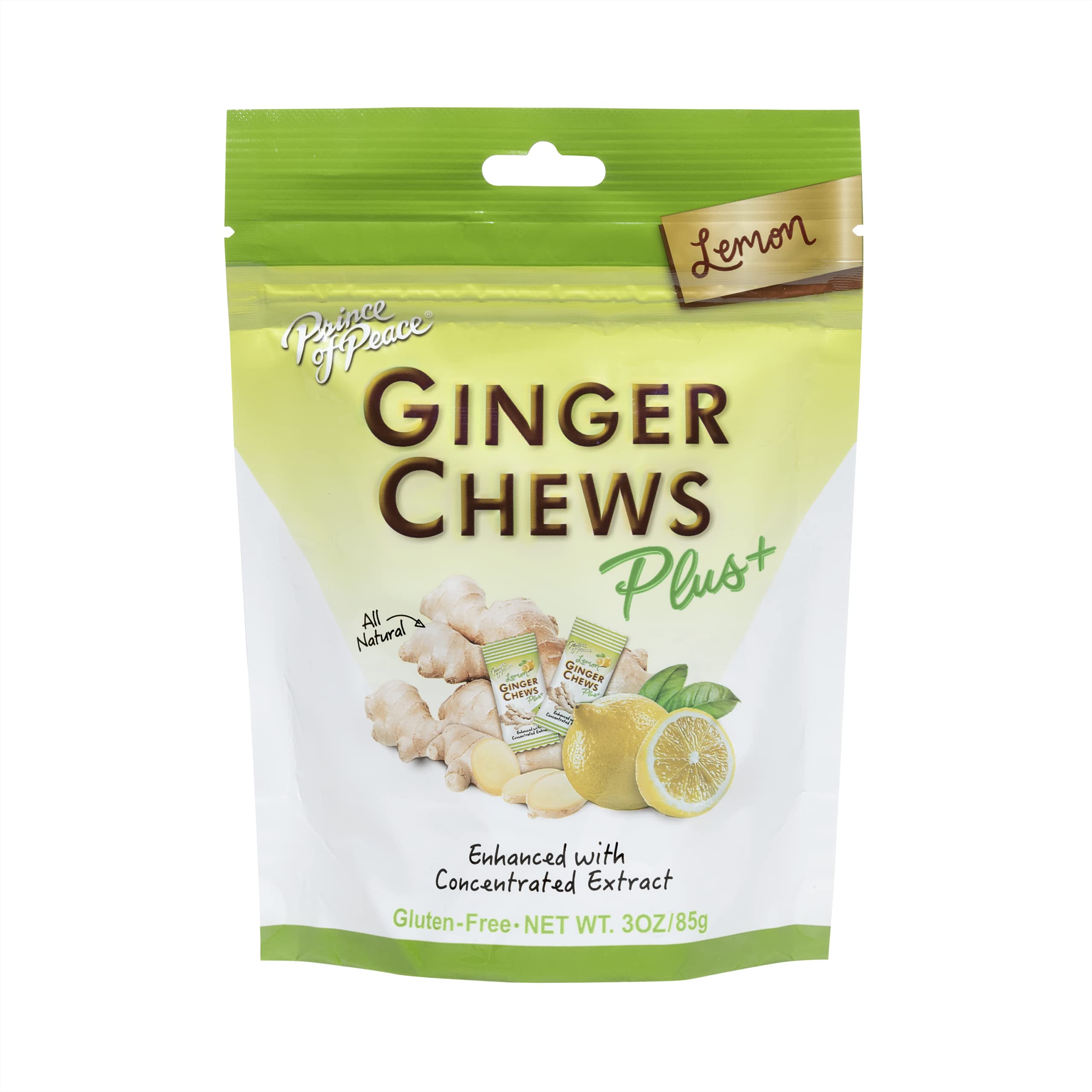 Prince Of Peace Ginger Chew Plus+ with Lemon, Digestive Aid for Relief and Healthy Candy
| Prince Of Peace Ginger Chew
