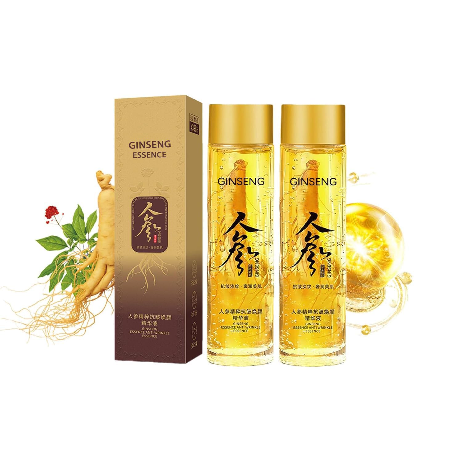 Ginseng Essence Anti-Wrinkle Serum for Smoother Skin with Ginseng Root Extract
| Korean Herbal Ginseng Hydrating & Firm